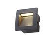 Flowers Square Recessed Wall Light 3W LED IP65 Dark Grey