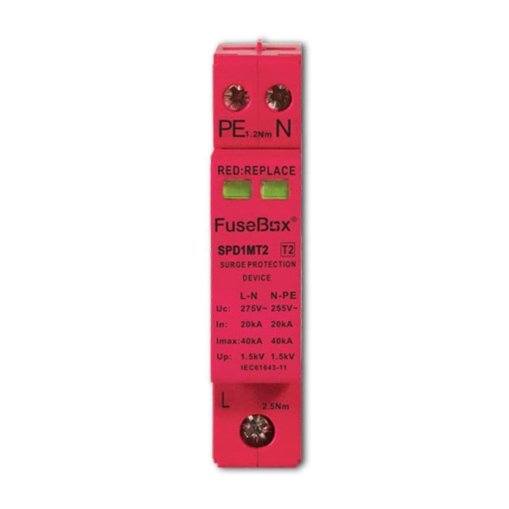 FuseBox SPD1MT2 Type 2 Single Module Surge Protection Device