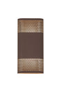 Galloway Wall Lamp With 125 x 260mm Mesh Oval Pattern Shade, 2 x 6.5W LED, IP65, Cacao