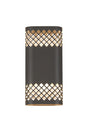 Galloway Wall Lamp With 125 x 260mm Mesh Diamond Pattern Shade, 2 x 6.5W LED, IP65, Anthracite