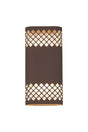 Galloway Wall Lamp With 125 x 260mm Mesh Diamond Pattern Shade, 2 x 6.5W LED, IP65, Cacao