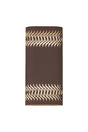 Galloway Wall Lamp With 125 x 260mm Mesh Waves Pattern Shade, 2 x 6.5W LED, IP65, Cacao