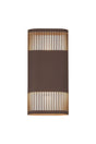 Galloway Wall Lamp With 125 x 260mm Mesh Line Pattern Shade, 2 x 6.5W LED, IP65, Cacao