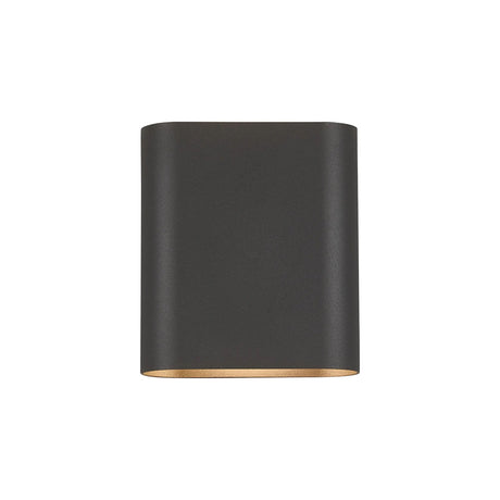 Galloway Wall Lamp With 160 x 180mm Flat Shade, 2 x 6.5W LED, IP65, Anthracite