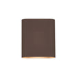 Galloway Wall Lamp With 160 x 180mm Flat Shade, 2 x 6.5W LED, IP65, Cacao