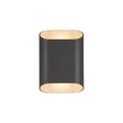 Galloway Wall Lamp With 125 x 180mm Angled Shade, 2 x 6.5W LED, IP65, Anthracite