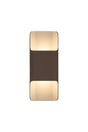 Galloway Wall Lamp With 125 x 305mm Even Open Curve Shade, 2 x 6.5W LED, IP65, Cacao