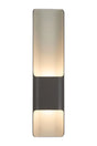 Galloway Wall Lamp With 125 x 508mm Offset Open Curve Shade, 2 x 6.5W LED, IP65, Anthracite