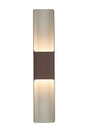 Galloway Wall Lamp With 125 x 670mm Even Open Curve Shade, 2 x 6.5W LED, IP65, Cacao