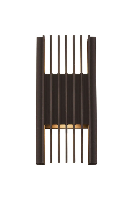 Galloway Wall Lamp With 140 x 300mm Open Spokes Shade, 2 x 6.5W LED, 3000K, lm, IP65, Cacao, 3yrs Warranty