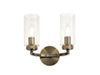 Gates Wall Lamp Switched, 2 x E14, Antique Brass