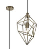 Gaughan Medium Pendant, 1 x E27, Antique Brass