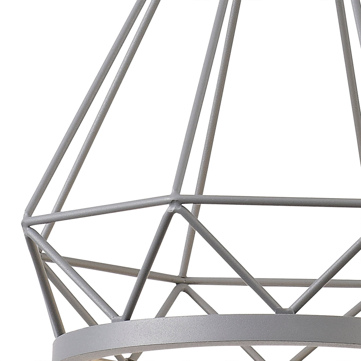 Greenwood Small Diamond Pendant, 1 x 8W LED, 3700K, Matt Grey, 3yrs Warranty