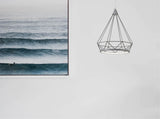 Greenwood Small Diamond Pendant, 1 x 8W LED, 3700K, Matt Grey, 3yrs Warranty