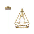 Greenwood Small Diamond Pendant, 1 x E27, Gold
