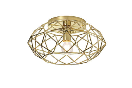 Guthrie Flush Ceiling, 1 x E27, Polished Brass