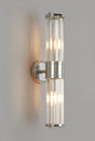Mundie 2 Light Crystal Wall Up & Down, E14, IP44, Polished Chrome/Clear Crystal