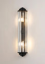 Mundie 2 Light Crystal Wall, E14, IP44, Satin Black/Clear Crystal