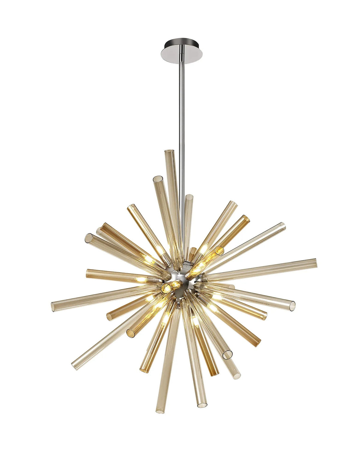 Hamilton Pendant 16 x G9, Amber & Champagne/Polished Chrome