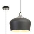 Hardyman 35cm Shallow Pendant, 1 x E27, Anthracite/Satin Nickel