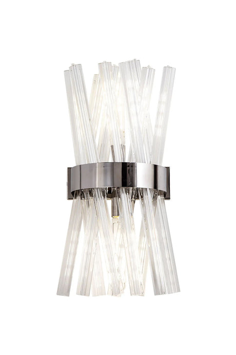 Harris 2 x E14, Wall Light E14, Polished Nickel/Clear Glass