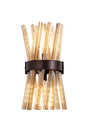 Harris 2 x E14, Wall Light E14, Brown Oxide/Champagne Glass