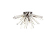 Harris 6 x E14, Semi Flush Polished Nickel/Clear Glass