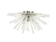 Harris 8 x E27, Semi Flush Polished Nickel/Clear Glass