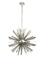 Harris 10 x E14, Round Pendant Polished Nickel/Smoke Glass