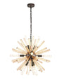 Harris 10 x E14, Round Pendant Brown Oxide/Champagne Gold Glass