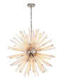 Harris 16 x E27, Round Pendant Polished Nickel/Champagne Gold Glass