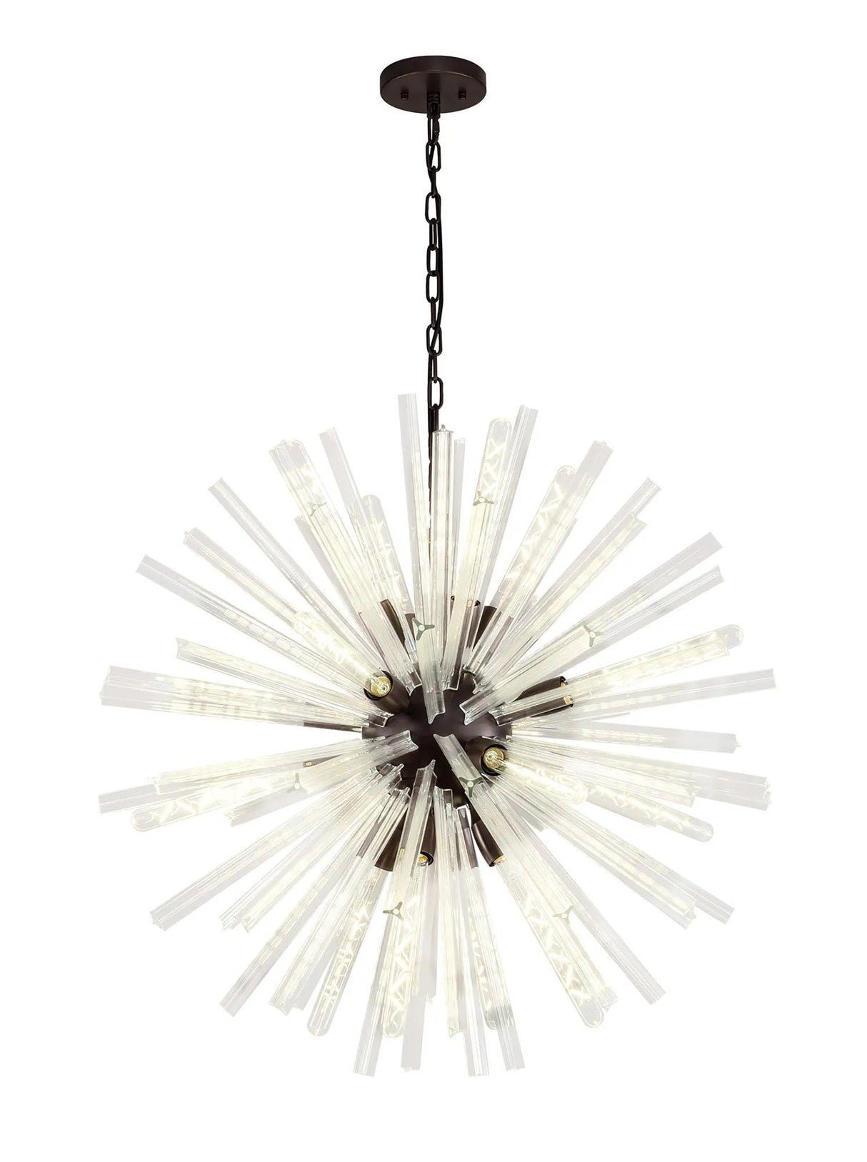 Harris 16 x E27, Round Pendant Brown Oxide/Clear Glass