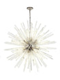 Harris 32 x E27, Round Pendant Polished Nickel/Clear Glass