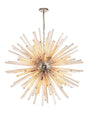 Harris 32 x E27, Round Pendant Polished Nickel/Champagne Glass