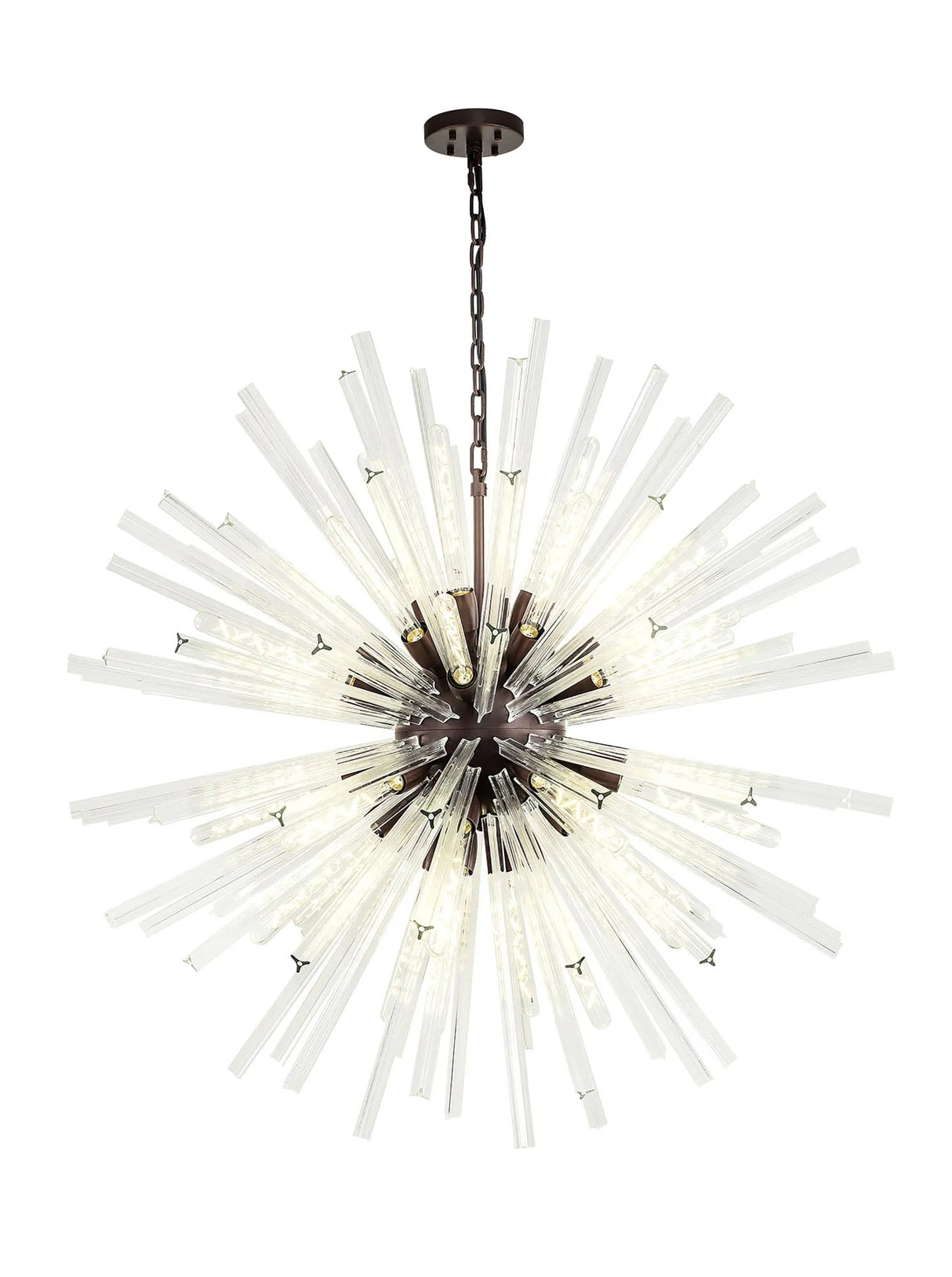 Harris 32 x E27, Round Pendant Brown Oxide/Clear Glass