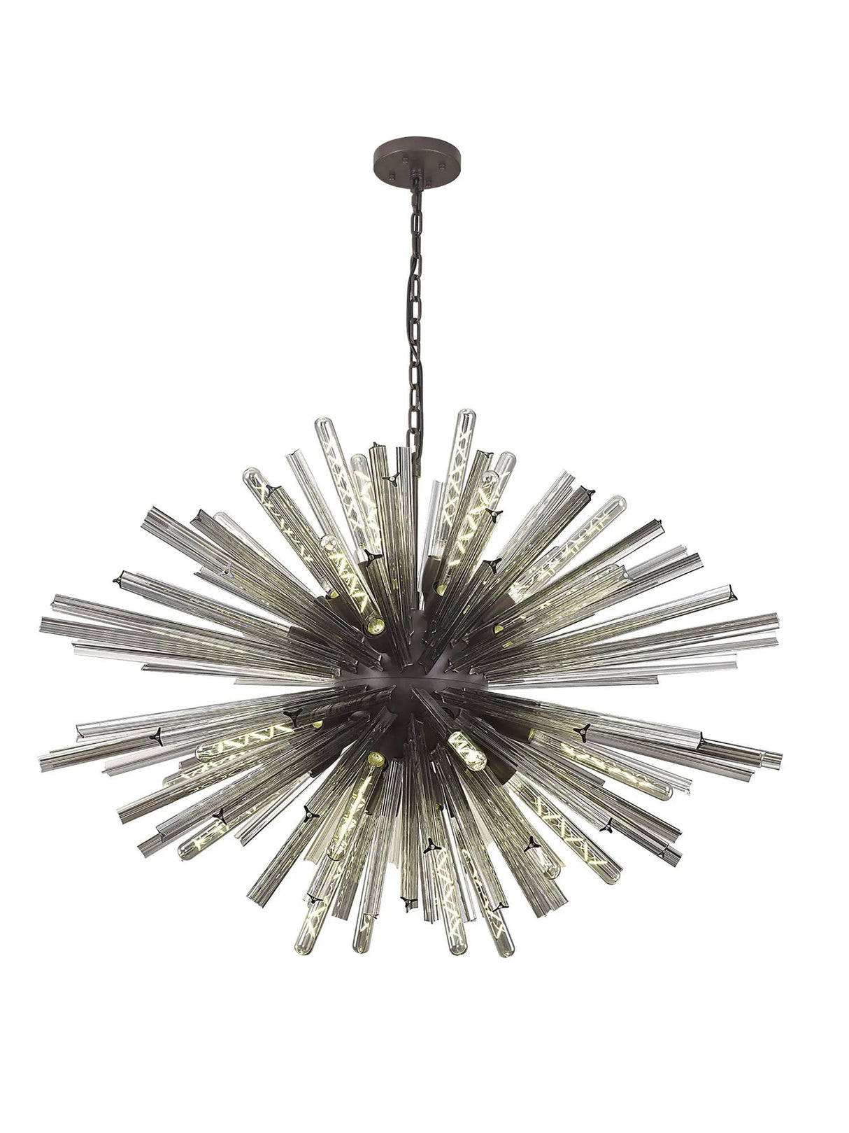 Harris 32 x E27, Oval Pendant Brown Oxide/Smoke Glass