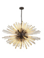 Harris 32 x E27, Oval Pendant Brown Oxide/Champagne Glass
