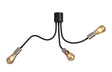 Hawkes Flexible Ceiling 3 x E27 Dark Grey/Satin Nickel