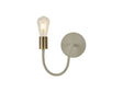Hawkes Flexible Switched Wall Lamp, 1 x E27 Beige/Antique Brass