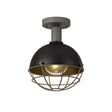 Hegan Ceiling, 1 x E27, IP65, Matt Black/Grey