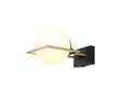 Heslop Wall Lamp Switched, 1 x E14, Matt Black/Polished Gold