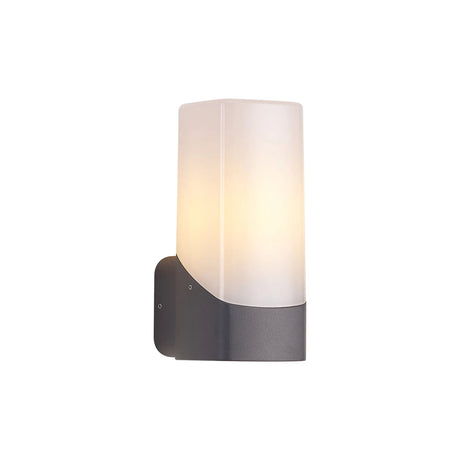 Hjelde Wall Lamp 1 x E27, IP44, Grey/Opal