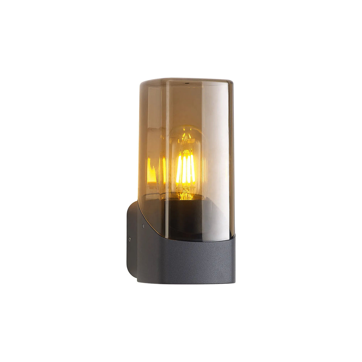 Hjelde Wall Lamp 1 x E27, IP44, Grey/Smoke