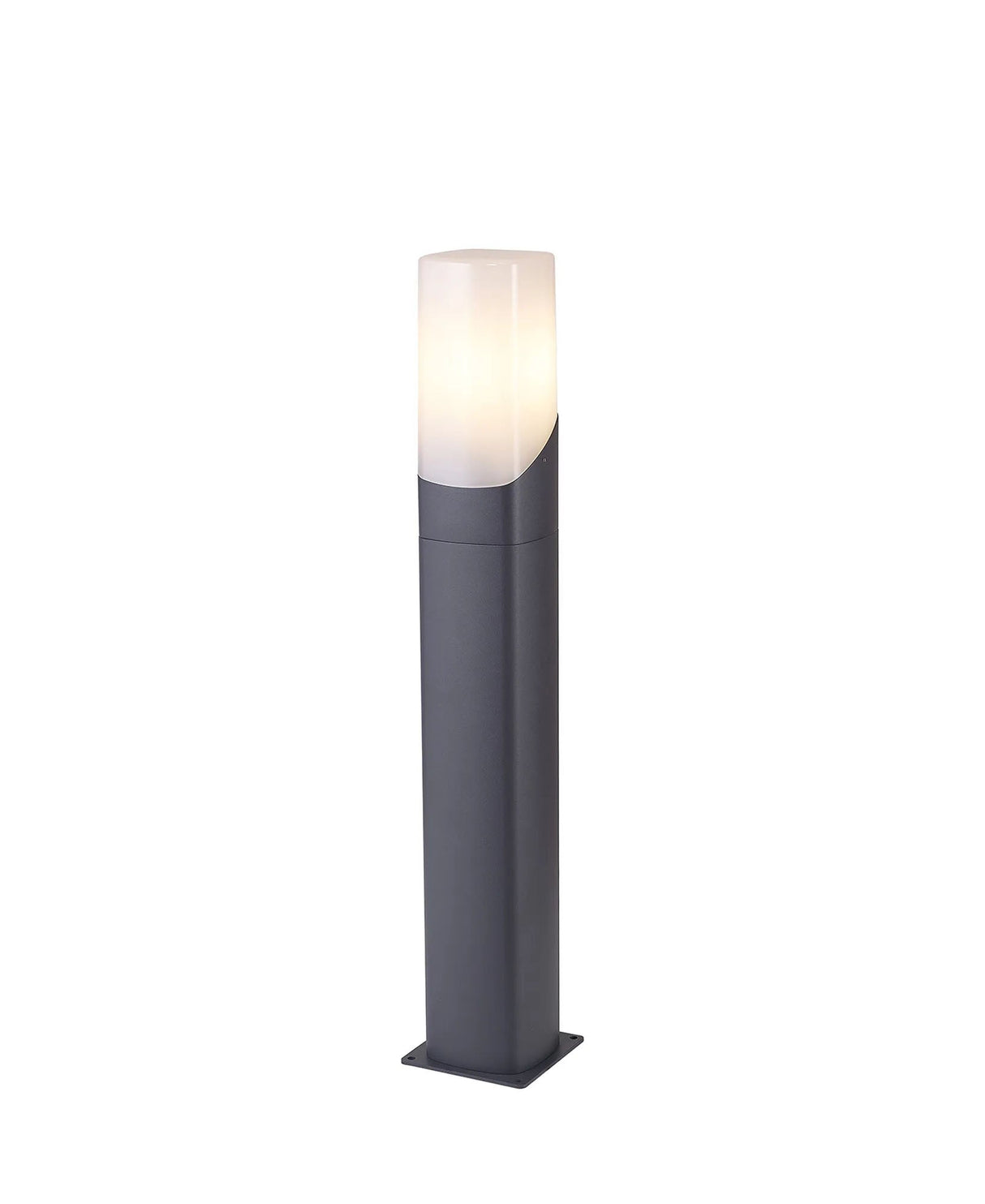 Hjelde 60cm Post Lamp 1 x E27, IP44, Grey/Opal