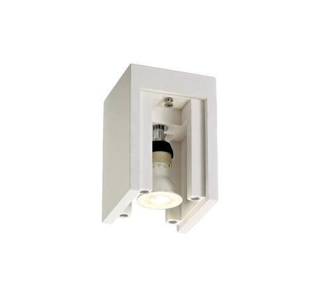 Holloway Square Ceiling, 1 x GU10 (Max 25W), White Paintable Gypsum