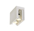 Holloway Rectangular Ceiling, 2 x GU10 (Max 25W), White Paintable Gypsum