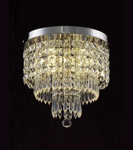 Horswill Ceiling Light, 4 x G9, IP44, Polished Chrome/Crystal