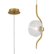 Hunt 1 Light Pendant With 160mm Glass, Brass/Clear