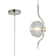 Hunt 1 Light Pendant With 160mm Glass, Polished Nickel/Clear