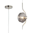 Hunt 1 Light Pendant With 160mm Glass, Polished Nickel/Smoke